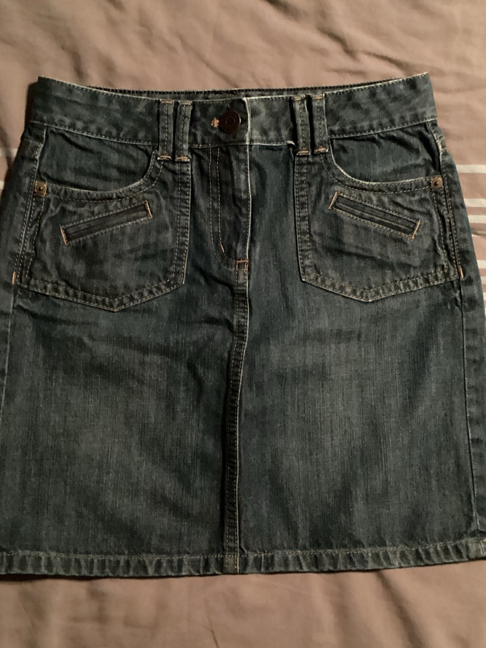 Ann Taylor Denim Mini Skirt